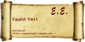 Együd Emil névjegykártya