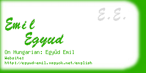 emil egyud business card